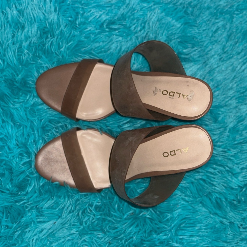 Aldo Women's Brown Slide Sandals